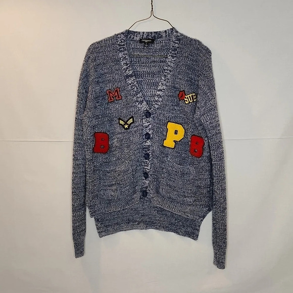 Freshman 1996 Button Up Sweater Small High School Jacket Look Back Shirttail - Picture 8 of 14